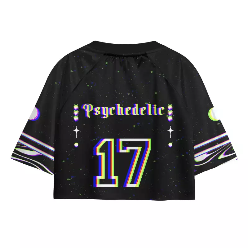 Soulisfree Inner Vision Optic Lines Illusion Cropped Jersey