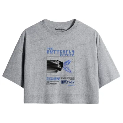 Chaos in Motion Washed T-shirt Crop Top