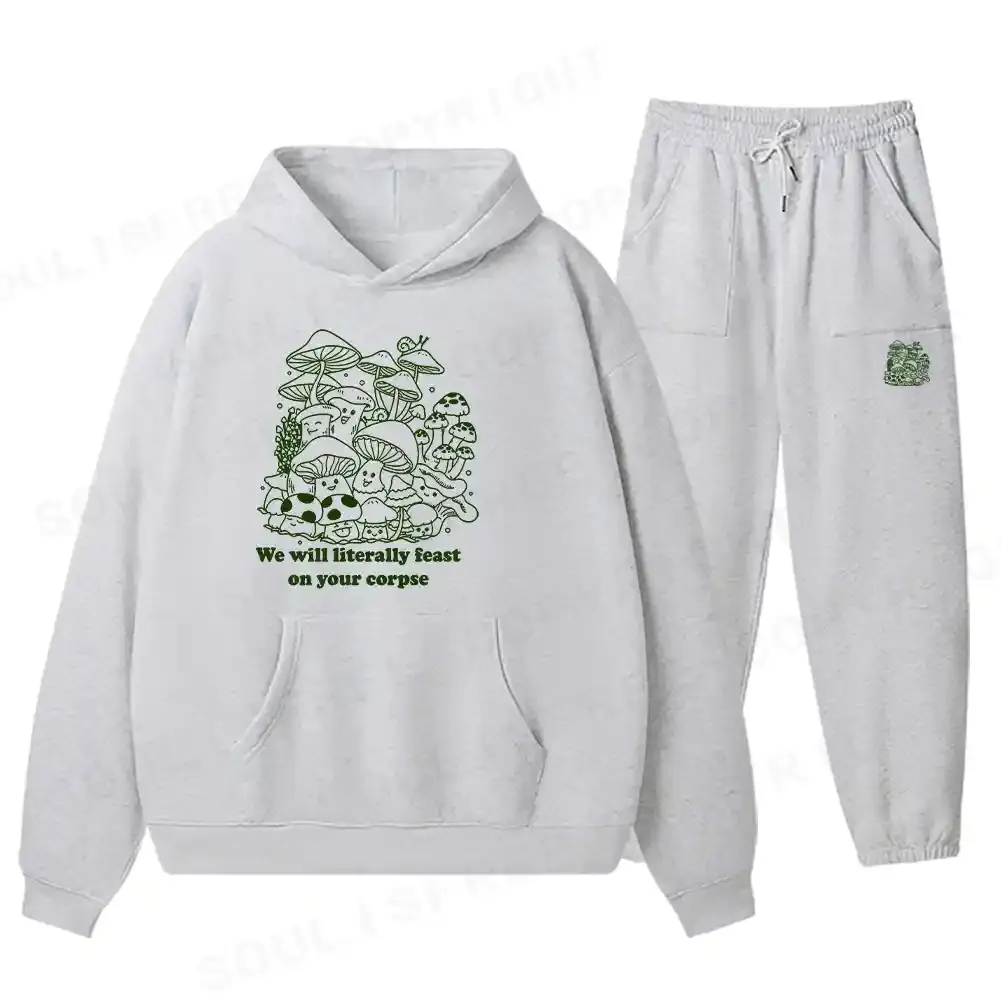 Mushroom Afterlife Fleece Hoodie Set