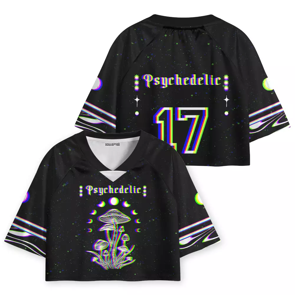 Soulisfree Inner Vision Optic Lines Illusion Cropped Jersey