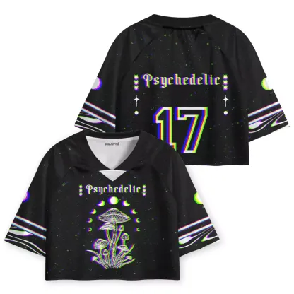 Soulisfree Inner Vision Optic Lines Illusion Cropped Jersey