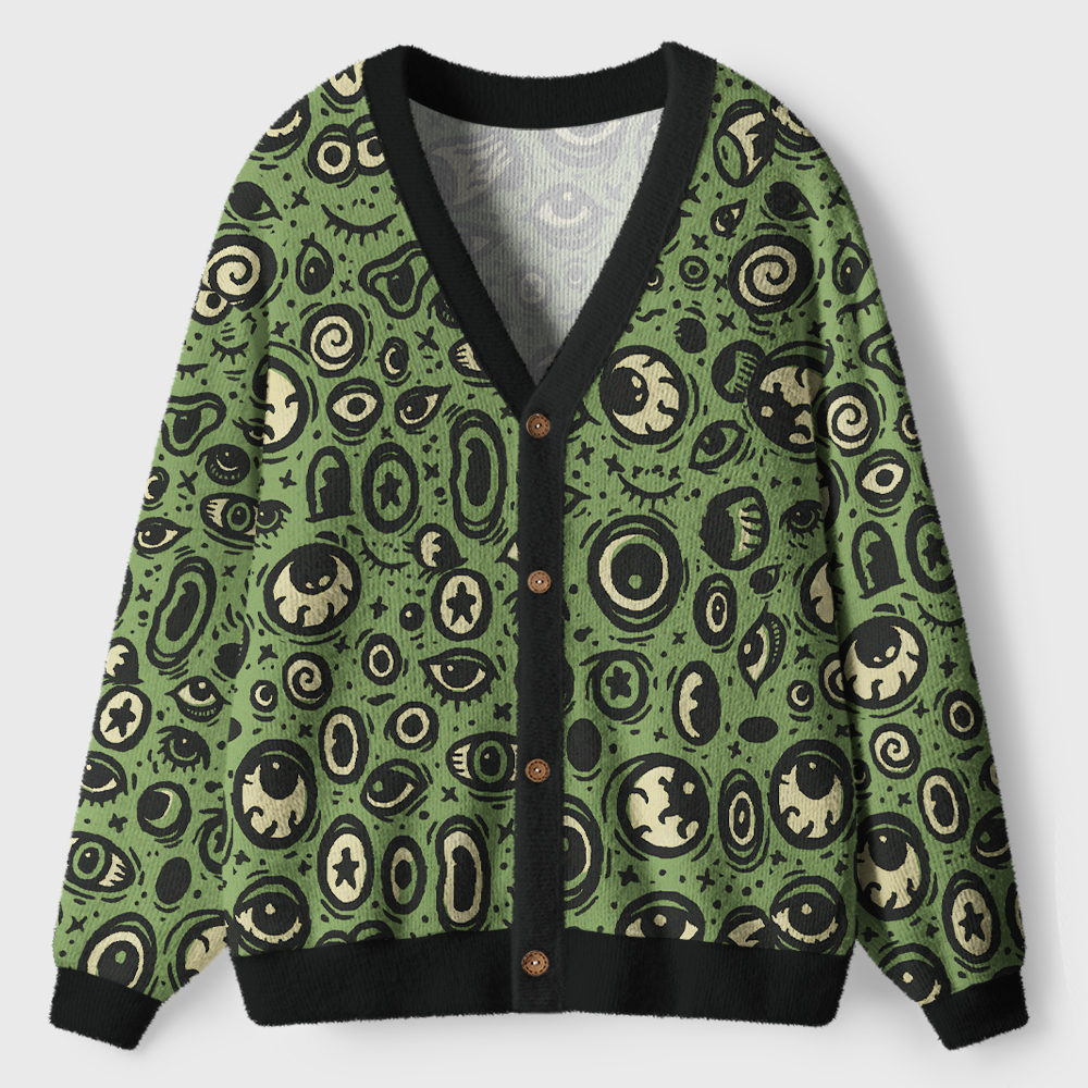 Eye See You Ugly Cardigan Sweaters 