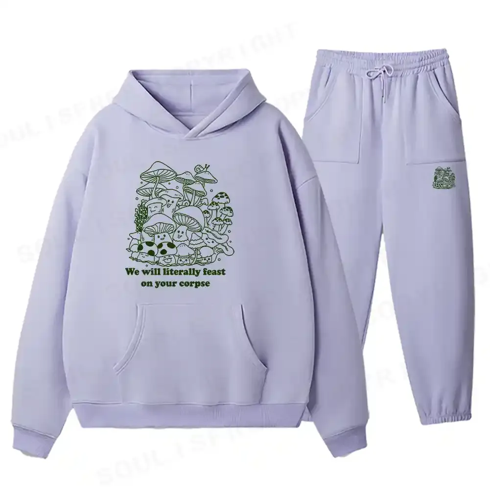 Mushroom Afterlife Fleece Hoodie Set
