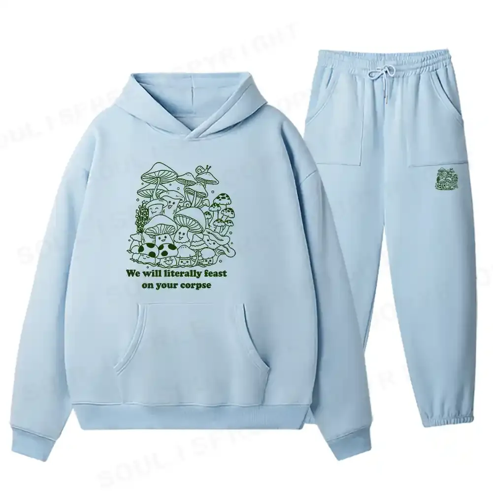 Mushroom Afterlife Fleece Hoodie Set