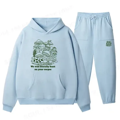 Mushroom Afterlife Fleece Hoodie Set