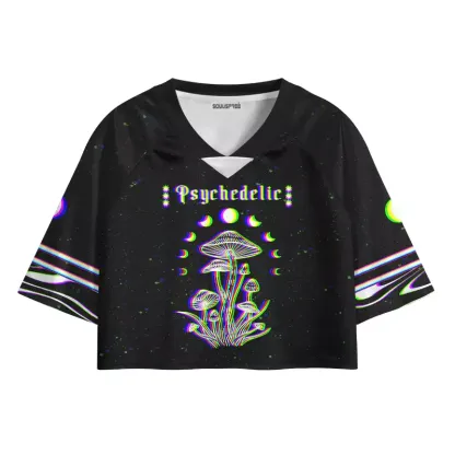 Soulisfree Inner Vision Optic Lines Illusion Cropped Jersey