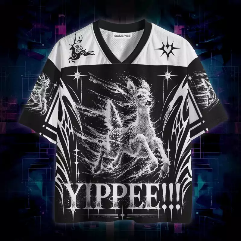 Soulisfree Yippee Glitch Deer Mesh Jersey