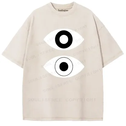 Double All-Seeing Eye Washed T-shirt