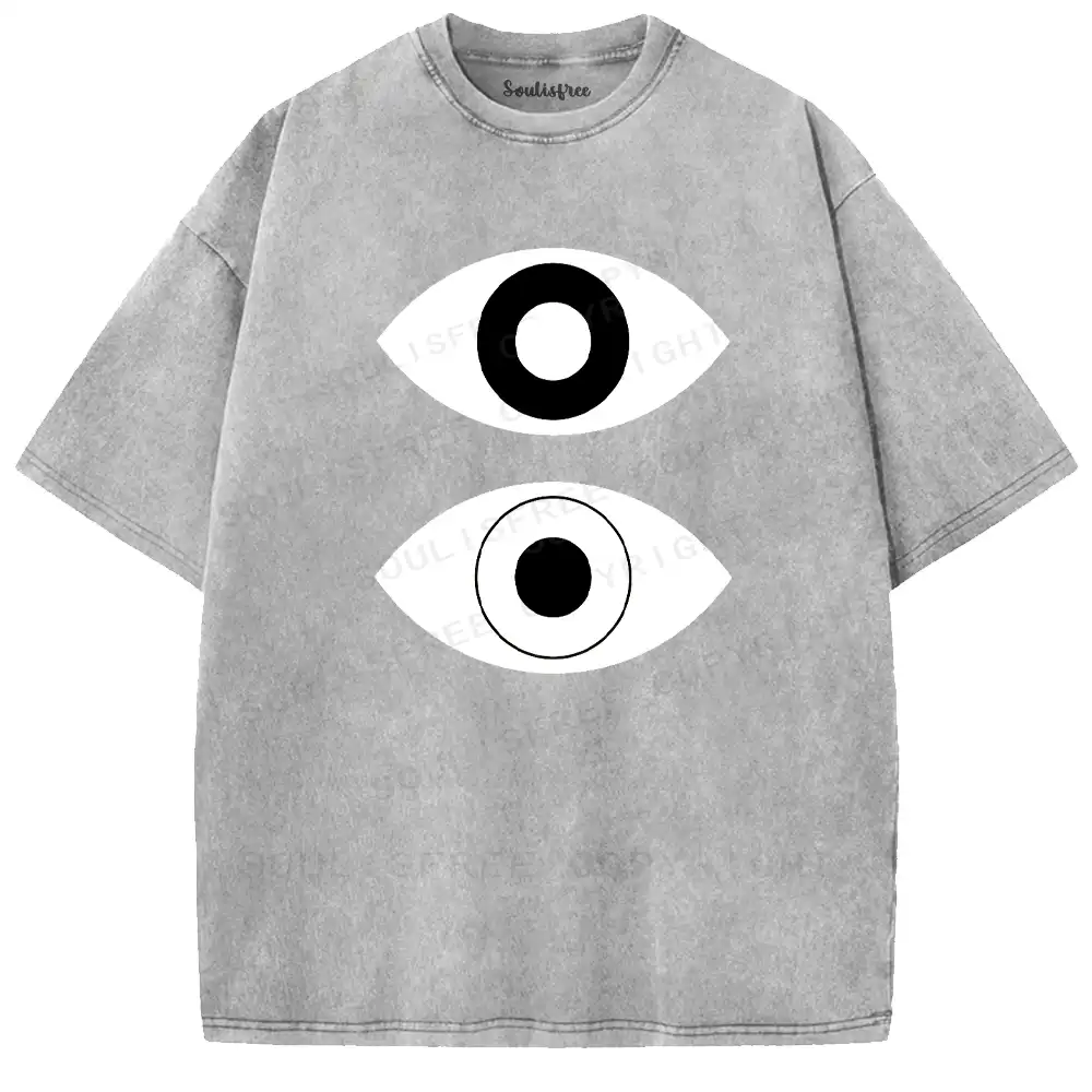 Double All-Seeing Eye Washed T-shirt