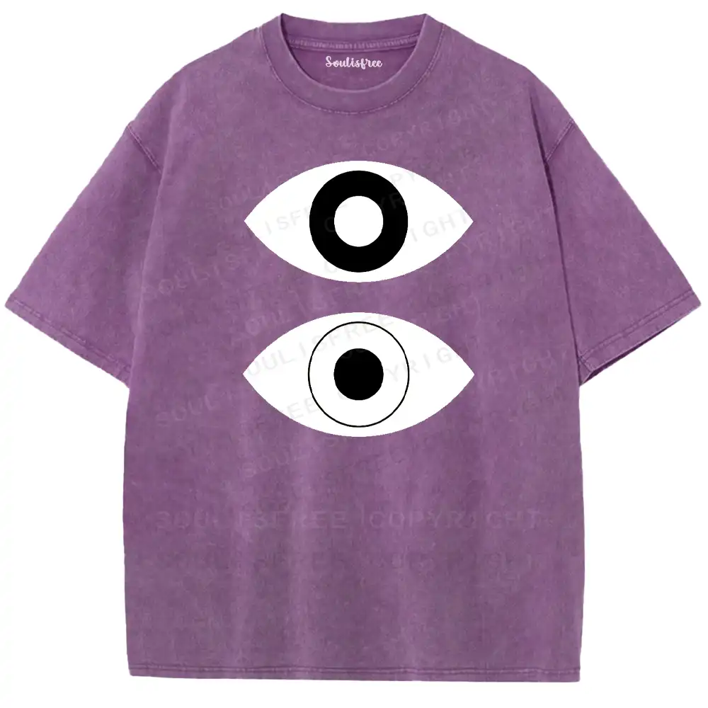 Double All-Seeing Eye Washed T-shirt
