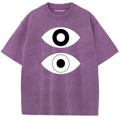 Double All-Seeing Eye Washed T-shirt
