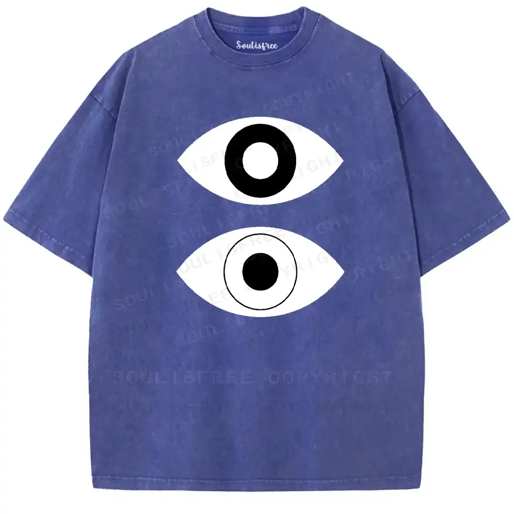 Double All-Seeing Eye Washed T-shirt