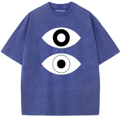 Double All-Seeing Eye Washed T-shirt