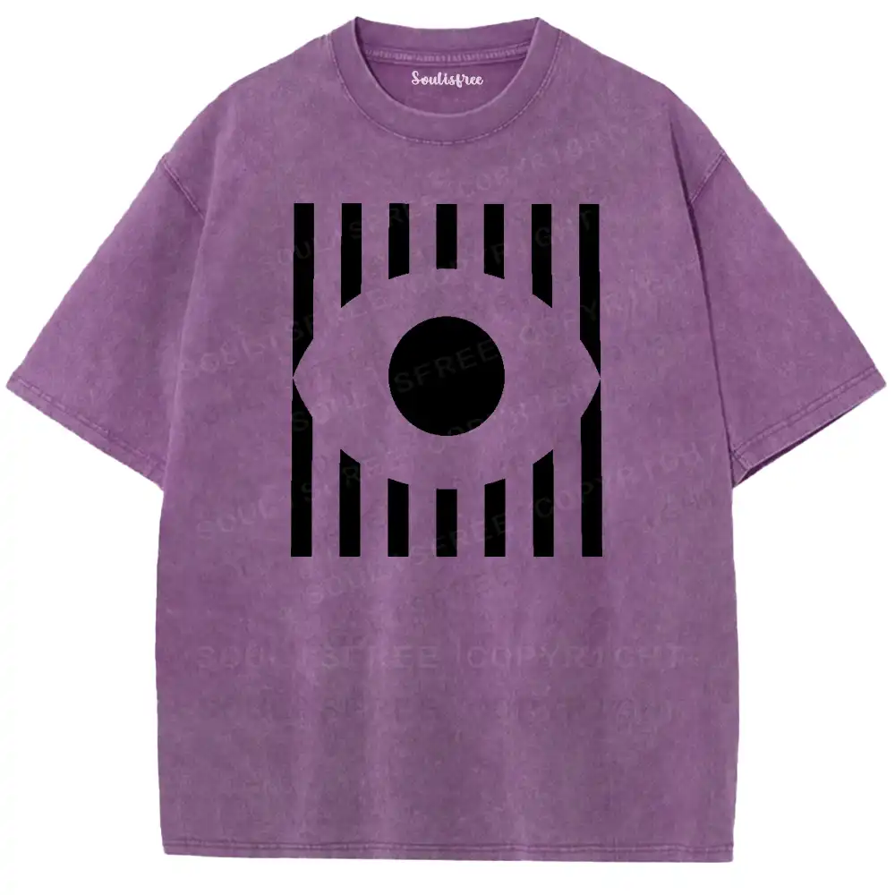 Stripe Geometric Totem Washed T-shirt