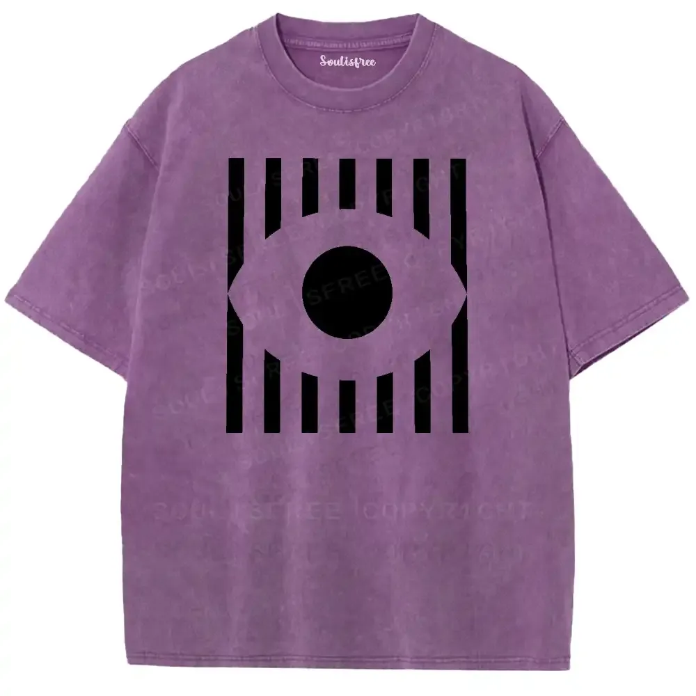 Stripe Geometric Totem Washed T-shirt