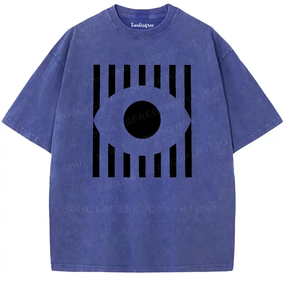 Stripe Geometric Totem Washed T-shirt