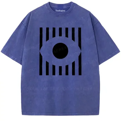 Stripe Geometric Totem Washed T-shirt