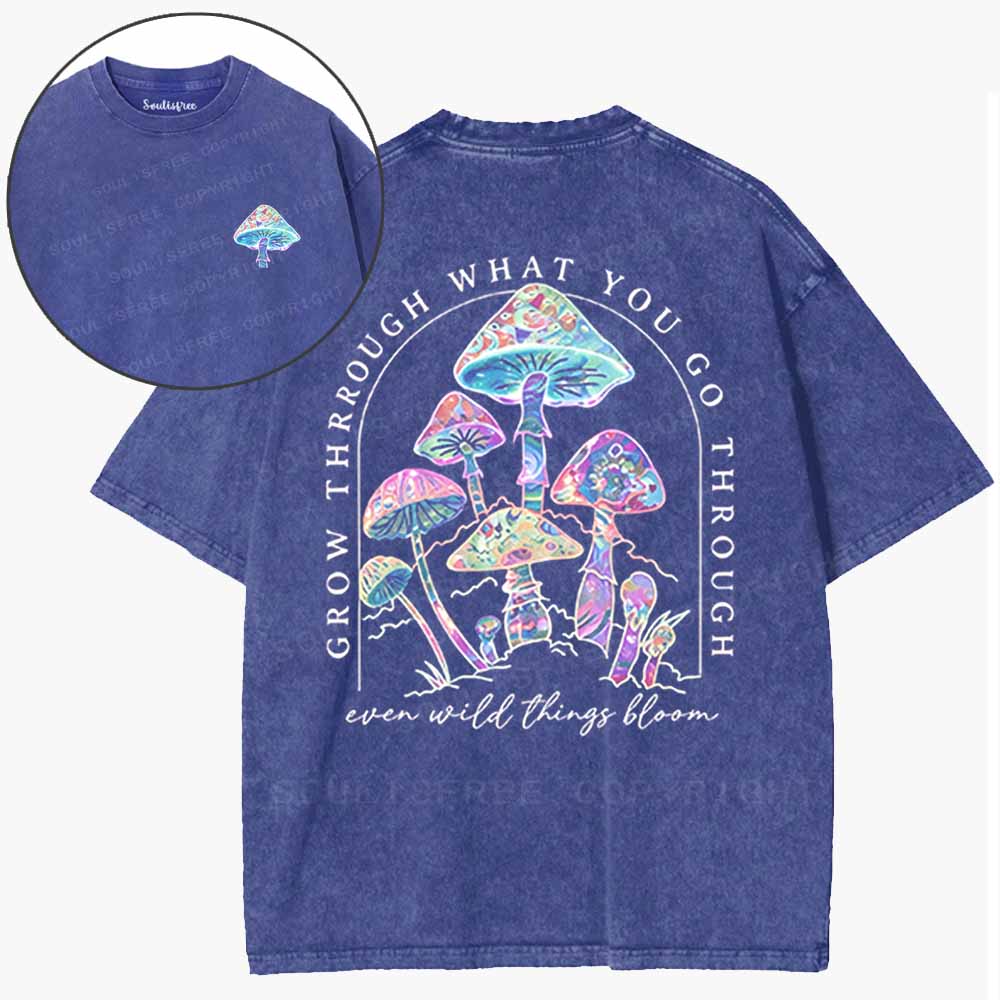 Soulisfree  Grow Through What You Go Through Washed Tee