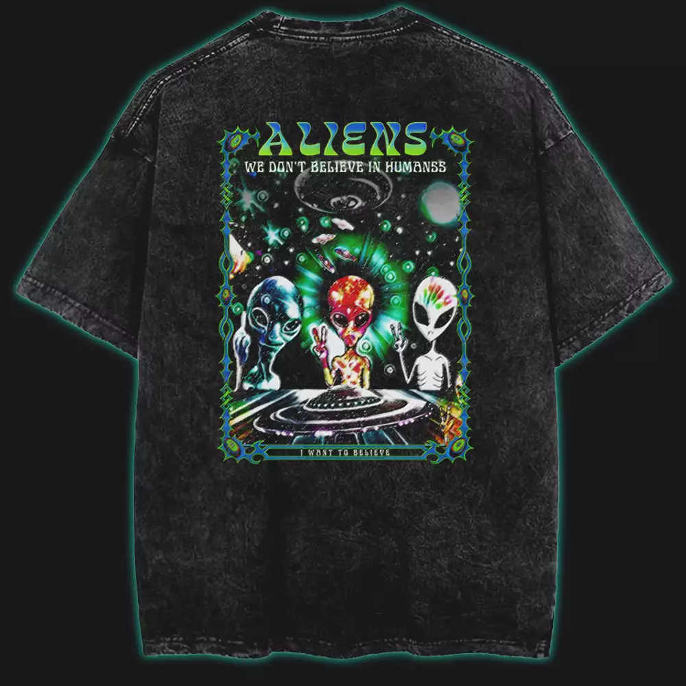 Intergalactic Drifter Washed Alien T-shirt