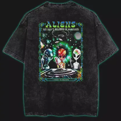 Intergalactic Drifter Washed Alien T-shirt
