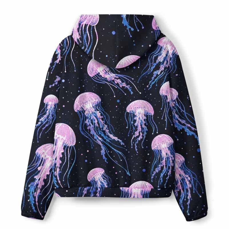 Soulisfree Cosmic Jellyfish Starry Night All-Over Print Hoodie