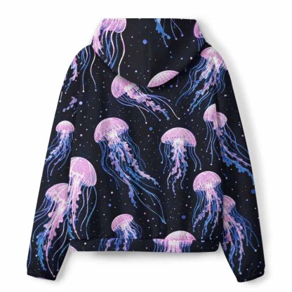 Soulisfree Cosmic Jellyfish Starry Night All-Over Print Hoodie
