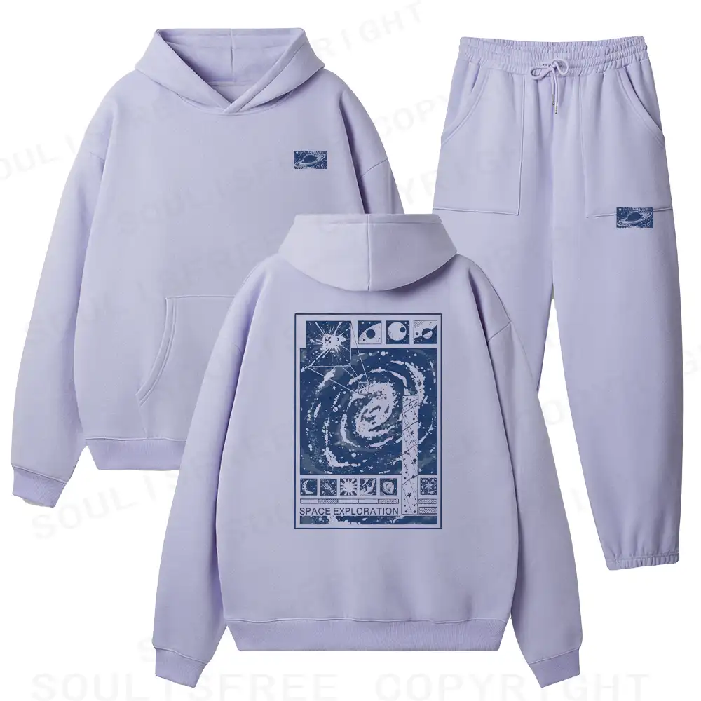 Space Exploration Fleece Hoodie Set