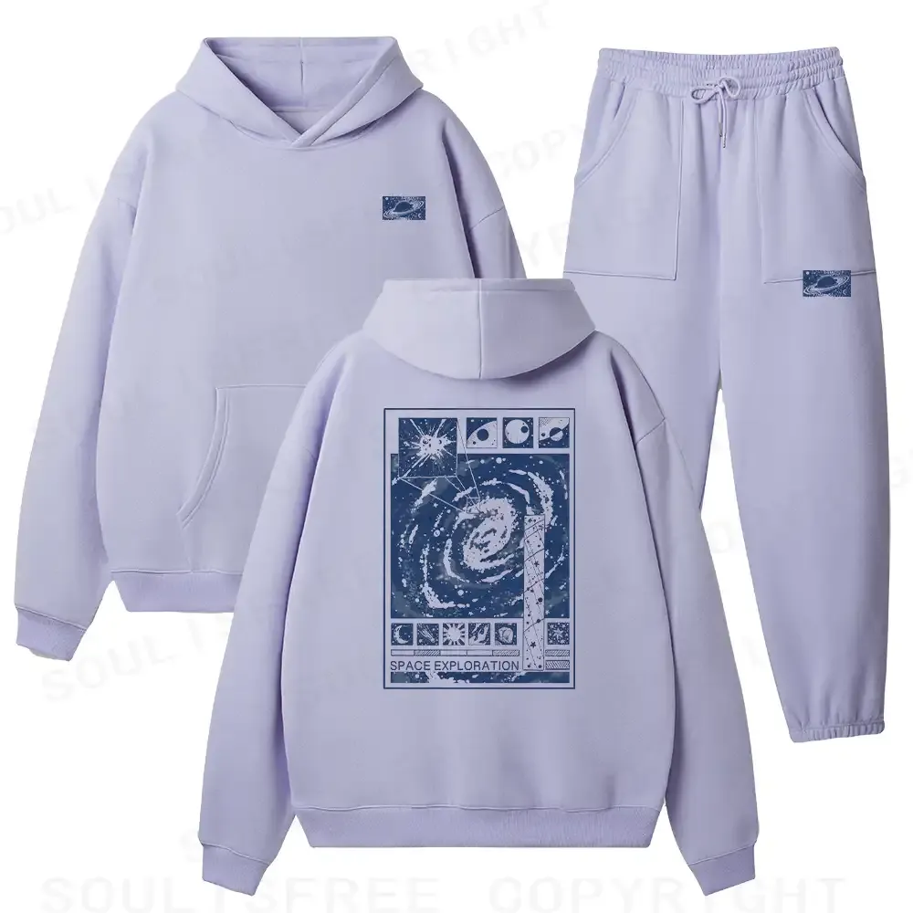 Space Exploration Fleece Hoodie Set