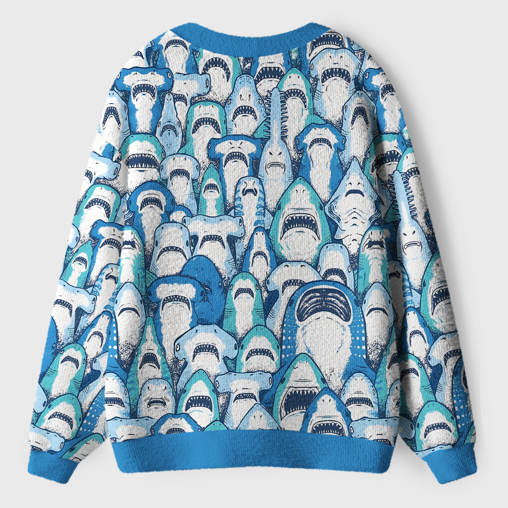 Shark Party Ugly Cardigan Sweaters 