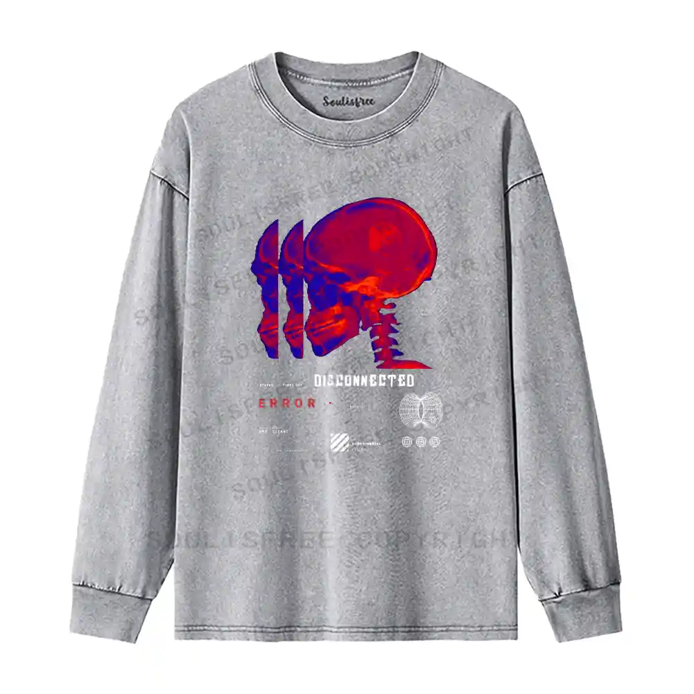 Disconnected Consciousness Washed Long Sleeve Shirt