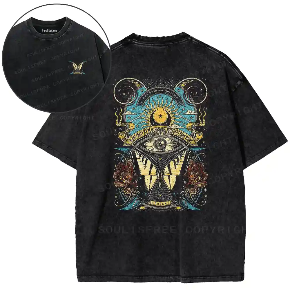 Ocular Papilio Arcane Emblem Washed T-shirt