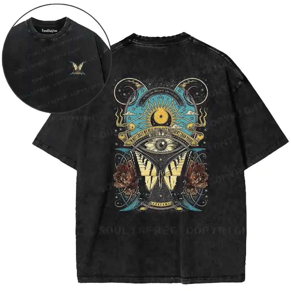 Ocular Papilio Arcane Emblem Washed T-shirt