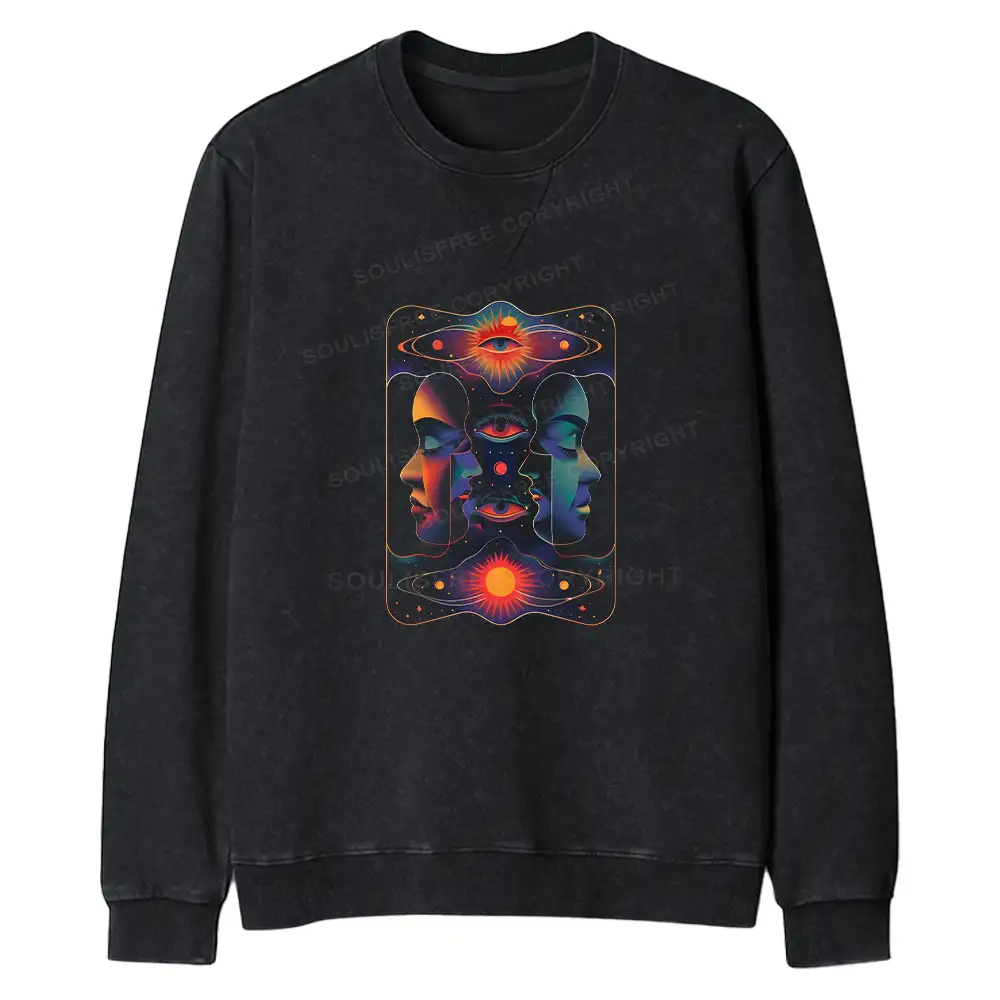 Self-exploration Regular Fit Washed Sweatshirt