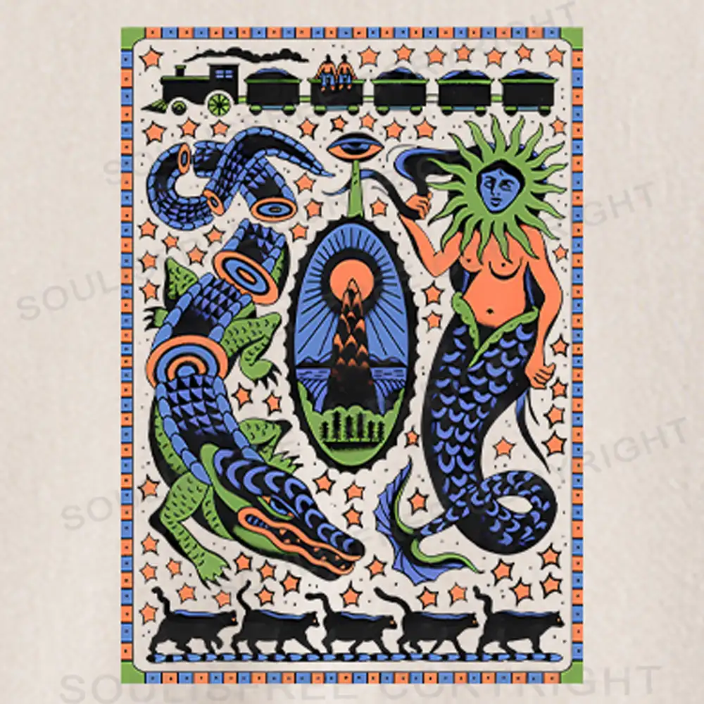 Mysterious Place Washed Crop T-shirt