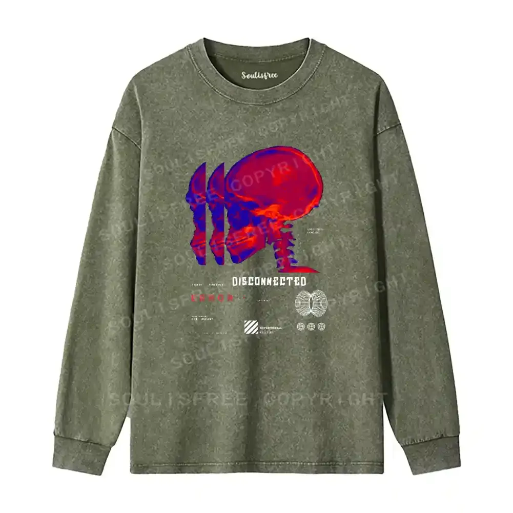 Disconnected Consciousness Washed Long Sleeve Shirt