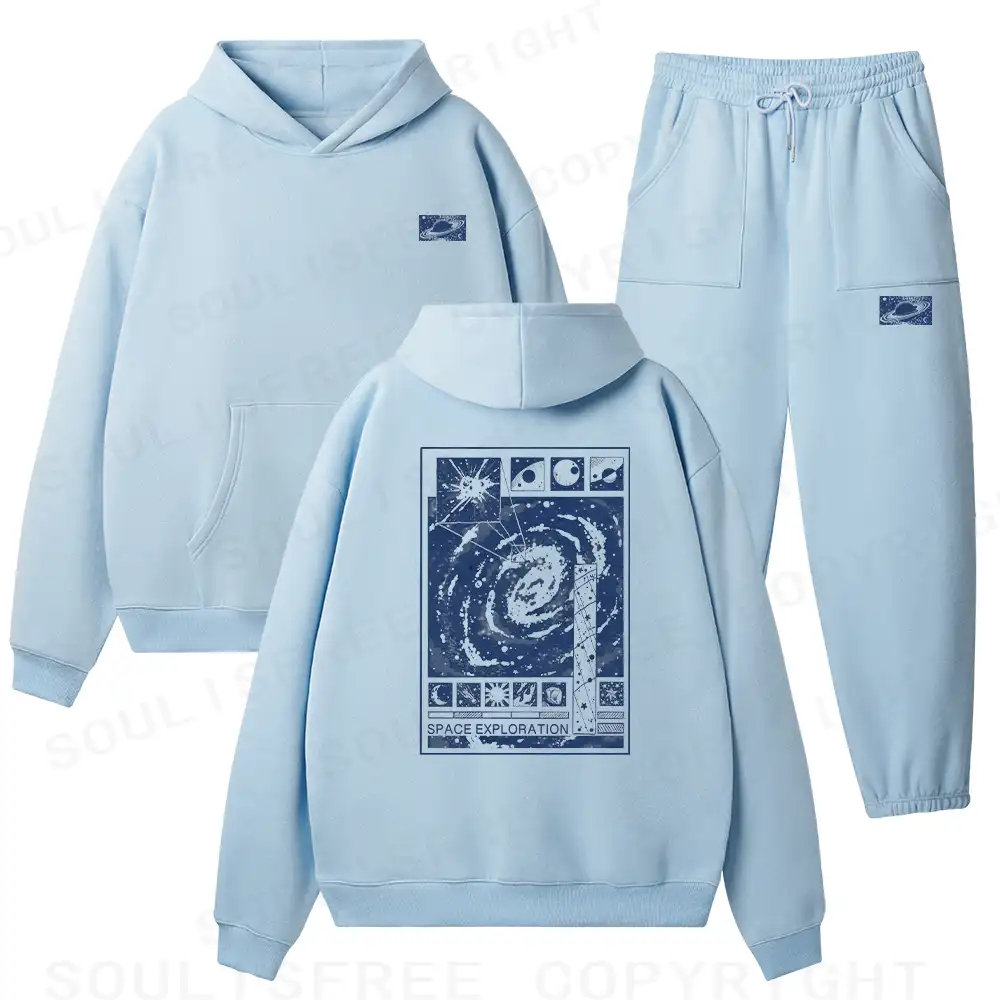 Space Exploration Fleece Hoodie Set