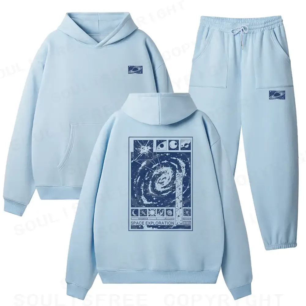 Space Exploration Fleece Hoodie Set