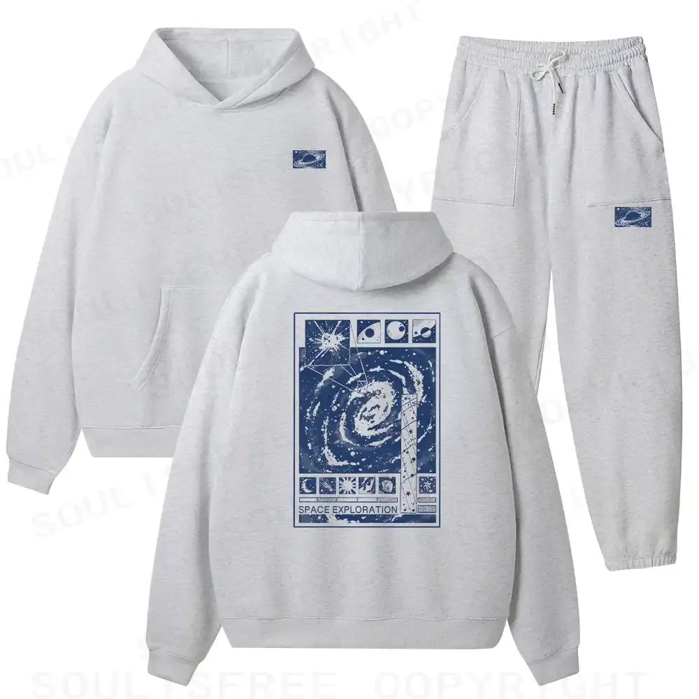 Space Exploration Fleece Hoodie Set