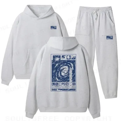 Space Exploration Fleece Hoodie Set