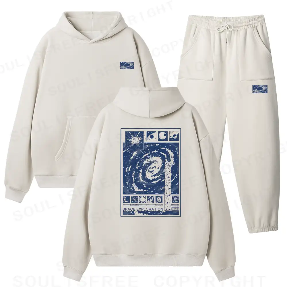 Space Exploration Fleece Hoodie Set