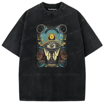 Ocular Papilio Arcane Emblem Washed T-shirt
