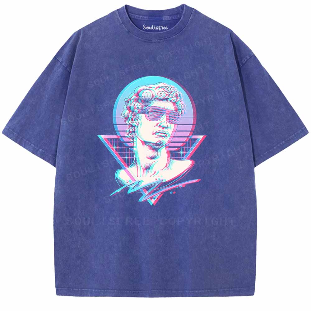 Soulisfree Neon Greek Bust Washed Tee