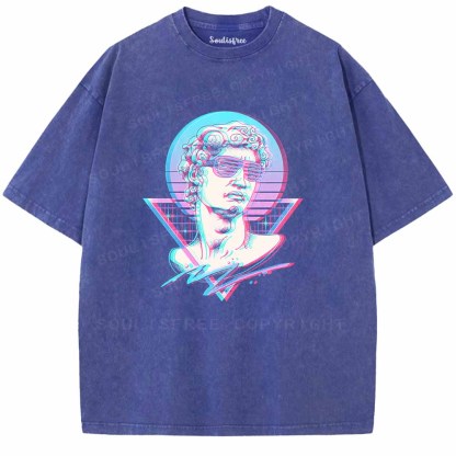 Soulisfree Neon Greek Bust Washed Tee