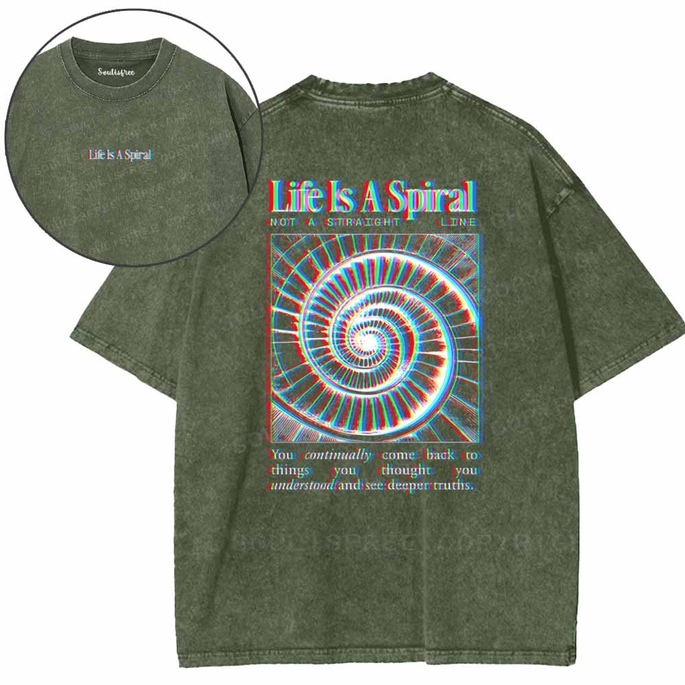 Soulisfree  Life Is A Spiral Washed Tee