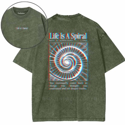 Soulisfree  Life Is A Spiral Washed Tee
