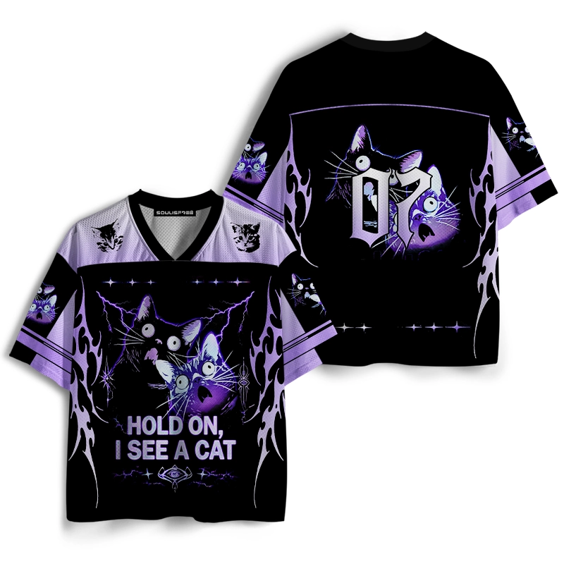 Soulisfree Psychedelic Cat Aesthetic Jersey