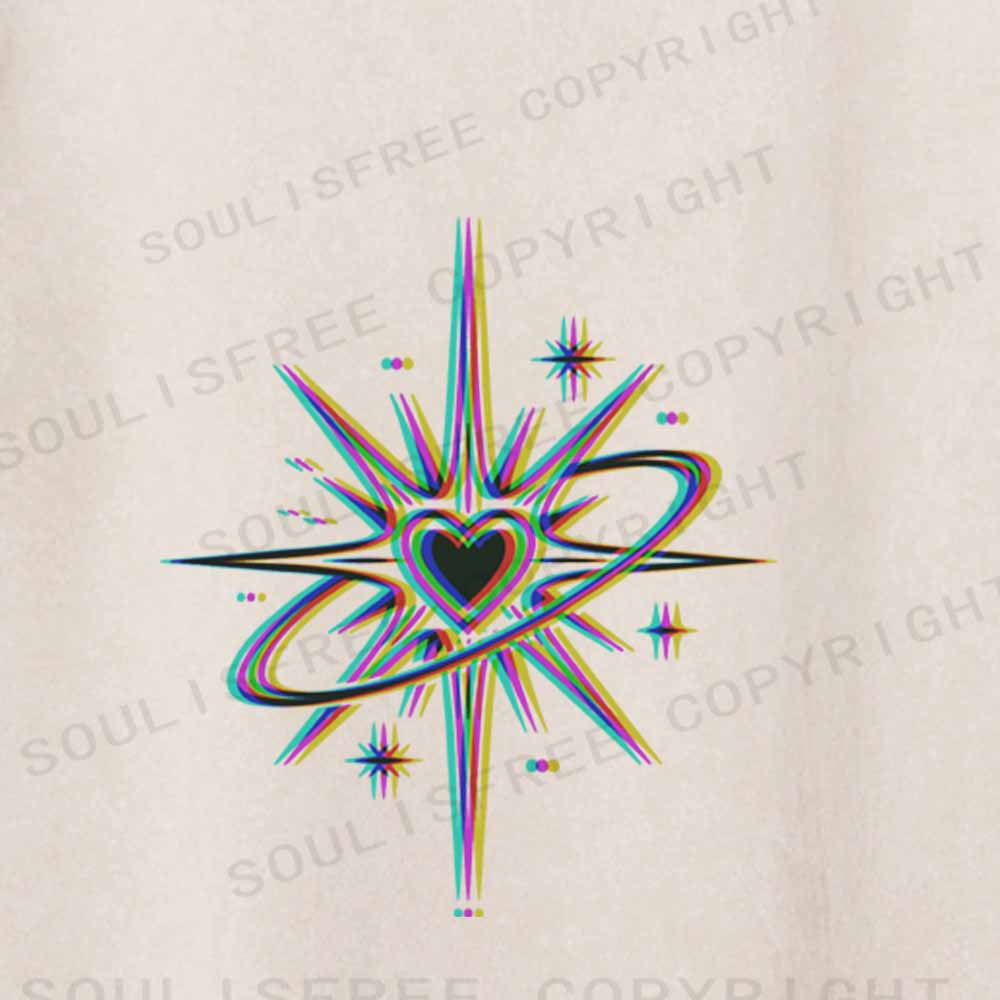 Soulisfree  Chromatic Cosmic Love Washed Tee