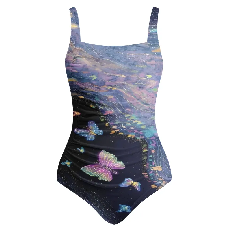 Soulisfree WINGS OF THE UNIVERSE Galaxy One‑Piece Swimsuit