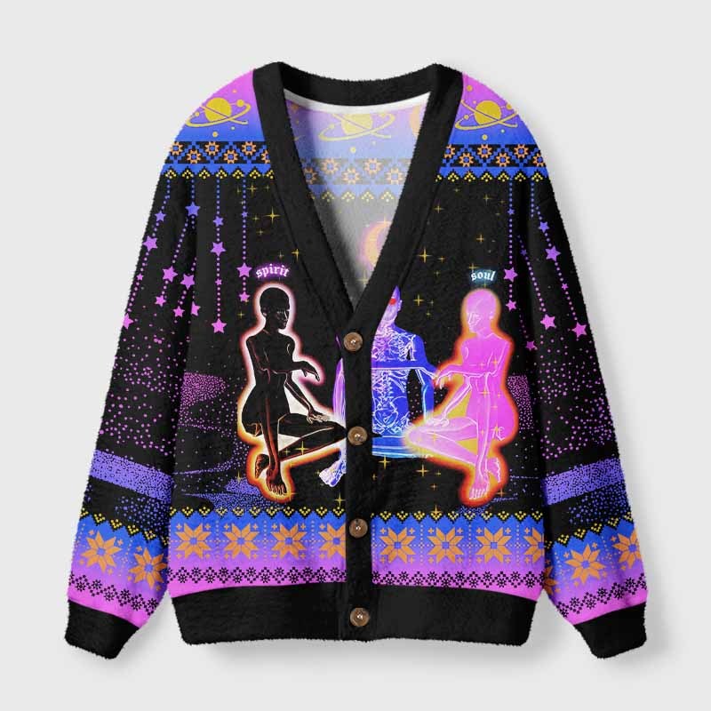 Soulisfree Ethereal Energy: Spirit Meets Soul Fuzzy Cardigan Sweater