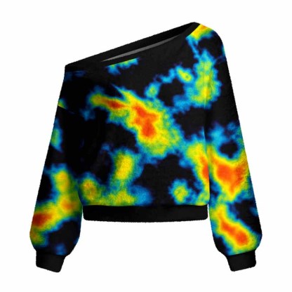 Soulisfree Thermal Heatmap Women's Fuzzy Crewneck Sweater